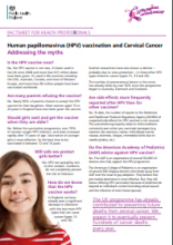 Human papillomavirus (HPV) vaccination and Cervical Cancer: Addressing the myths